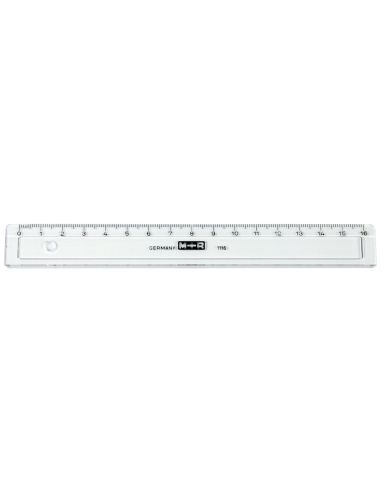 Regla M+R 16 Cm Plastico Transparente Con Bisel
