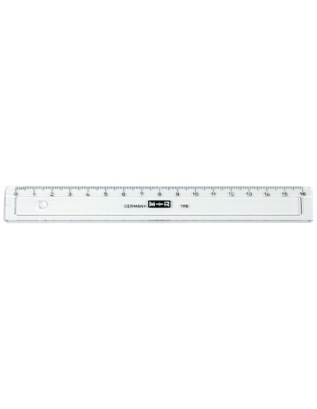 Regla M+R 16 Cm Plastico Transparente Con Bisel