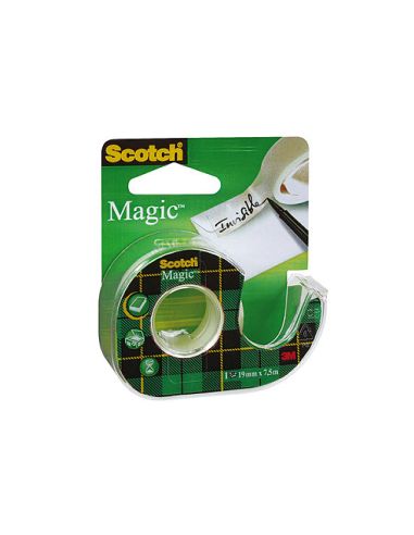 Cinta Adhesiva Scotch Magic Invisible 7,5 Mt X 19 Mm En Portarrollo