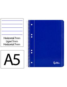 Cuaderno Espiral Liderpapel A5 Micro Serie Azul Tapa Blandblanda 80H 75Gr Horizontal 6 Taladros Azul