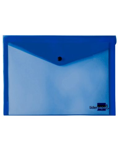 Carpeta Liderpapel Dossier Broche 34352 Polipropileno Din A5 Azul Transparente