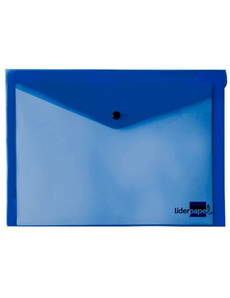 Carpeta Liderpapel Dossier Broche 34352 Polipropileno Din A5 Azul Transparente