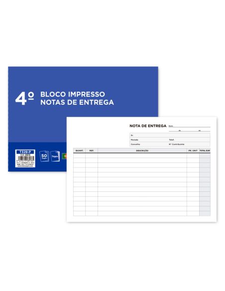 Talonario Liderpapel Entregas Cuarto Apaisado 329 Triplicado-Texto En Portugues