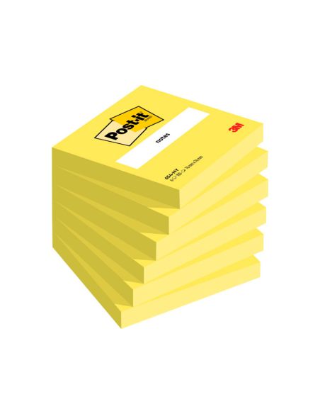 Bloc De Notas Adhesivas Quita Y Pon Post-It 76X76 Mm Amarillo Neon Con 100 Hojas