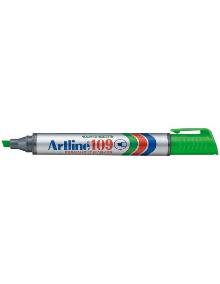 Rotulador Artline Marcador Permanente 109 Verde Punta Biselada