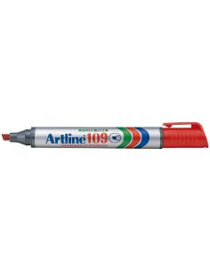 Rotulador Artline Marcador Permanente 109 Rojo Punta Biselada 2