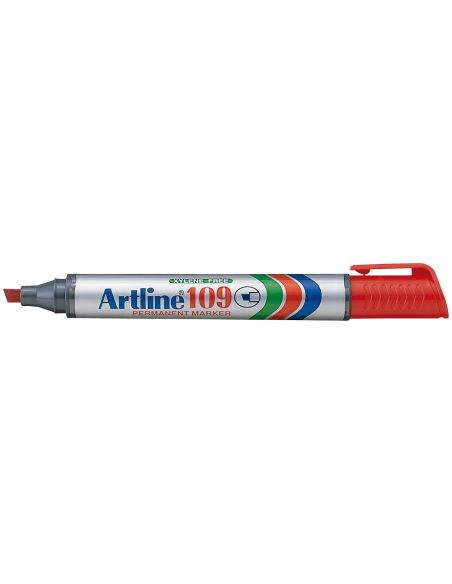Rotulador Artline Marcador Permanente 109 Rojo Punta Biselada