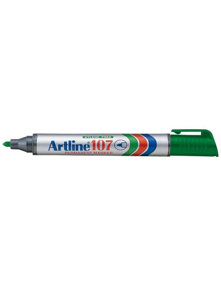 Rotulador Artline Marcador Permanente 107 Verde Punta Redonda