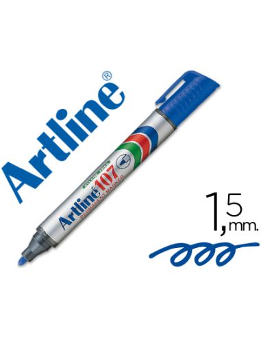 Rotulador Artline Marcador Permanente 107 Azul Punta Redonda