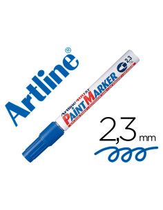 Rotulador Artline Marcador Permanente Ek-400 Xf Azul -Punta Redonda 2.3 Mm -Metal Caucho Y Plastico