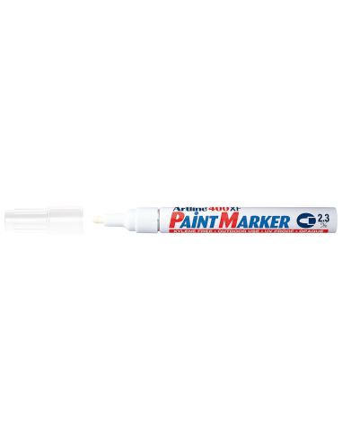 Rotulador Artline Marcador Permanente Ek-400 Xf Blanco Punta Redonda 2.3 Mm Metal Caucho Y Plastico
