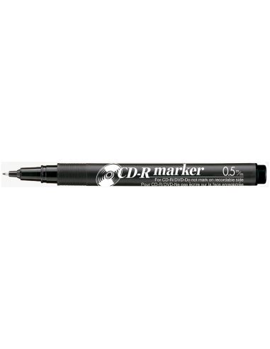 Rotulador Artline Para Cd Punta De Fibra Permanente Ek-883 Negro -Punta Redonda 0.5 Mm
