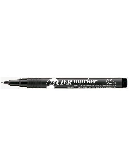 Rotulador Artline Para Cd Punta De Fibra Permanente Ek-883 Negro -Punta Redonda 0.5 Mm
