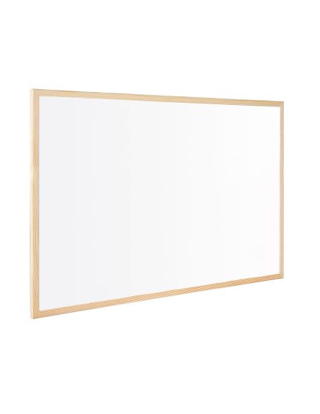 Pizarra Blanca Q-Connect Melamina Marco De Madera 90X60 Cm