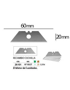 Repuesto Cuter Q-Connect Ancho Para Modelos Kf10633/Kf14624 Cuchilla 18 Mm Blister 5 Unidades 2