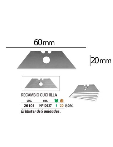 Repuesto Cuter Q-Connect Ancho Para Modelos Kf10633/Kf14624 Cuchilla 18 Mm Blister 5 Unidades|Libreriasalesiana