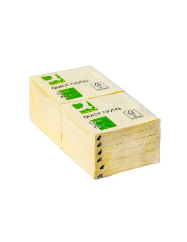 Bloc De Notas Adhesivas Quita Y Pon Q-Connect 76X76 Mm Con 100 Hojas