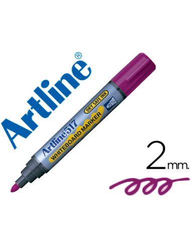 Rotulador Artline Pizarra Ek-517 Violeta Punta Redonda 2 Mm Tinta De Bajo Olor