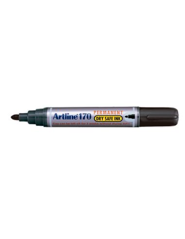 Rotulador Artline Marcador Permanente 170 Negro Punta Redonda 2 Mm Antisecado