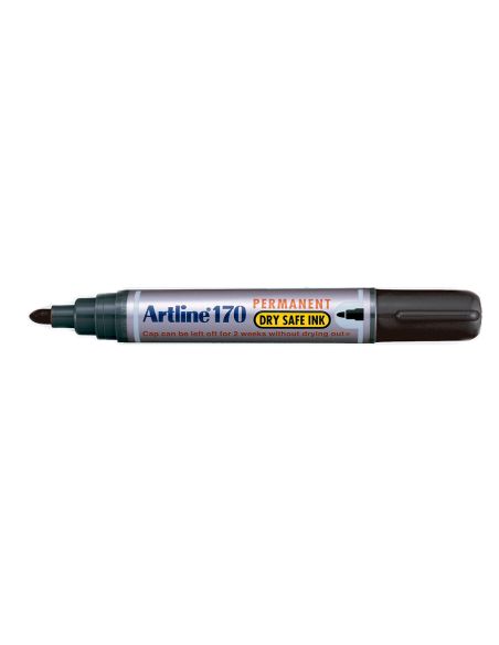 Rotulador Artline Marcador Permanente 170 Negro Punta Redonda 2 Mm Antisecado