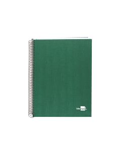 Cuaderno Espiral Liderpapel A5 Micro Papercoat Tapa Forrada 140H 75Gr Cuadro5Mm 5 Banda S 6 Taladros Verde 2