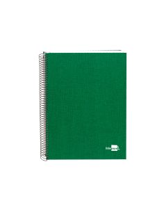 Cuaderno Espiral Liderpapel A4 Micro Papercoat Tapa Forrada 140H 75Gr Cuadro5Mm 5 Banda S 4 Taladros Verde 2