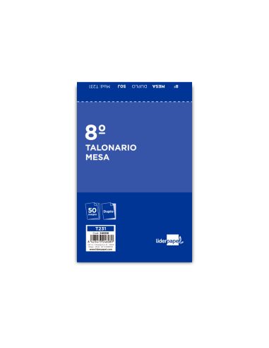 Talonario Liderpapel Camarero Mesa Octavo Original Y Copia 231 Papel Autocopiante