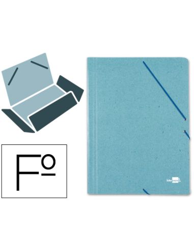 Carpeta Liderpapel Gomas Tres Solapas Carton Prespan Folio Color Verde
