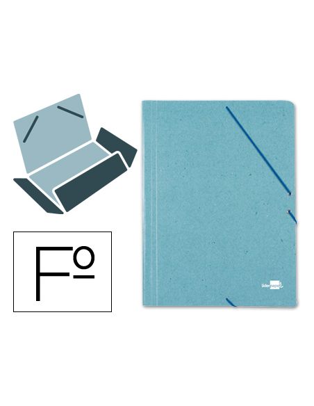 Carpeta Liderpapel Gomas Tres Solapas Carton Prespan Folio Color Verde