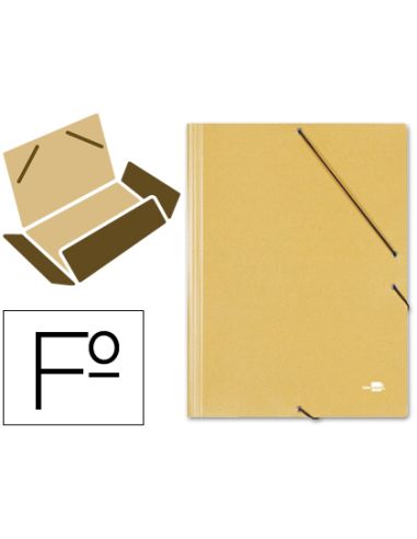 Carpeta Liderpapel Gomas Tres Solapas Carton Prespan Folio Color Amarillo