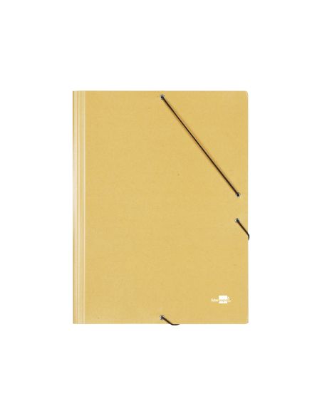 Carpeta Liderpapel Gomas Tres Solapas Carton Prespan Folio Color Amarillo