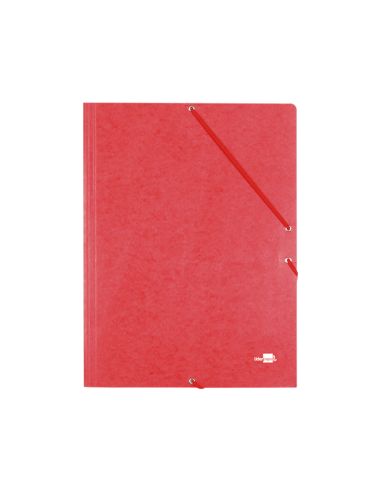 Carpeta Liderpapel Gomas Tres Solapas Carton Simil Prespan Folio Color Rojo