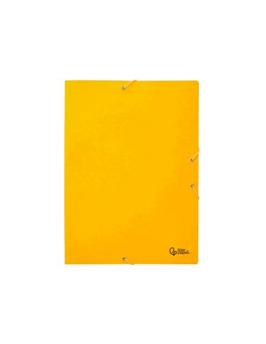 Carpeta Liderpapel Gomas Tres Solapas Carton Simil Prespan Folio Color Amarillo