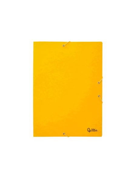 Carpeta Liderpapel Gomas Tres Solapas Carton Simil Prespan Folio Color Amarillo
