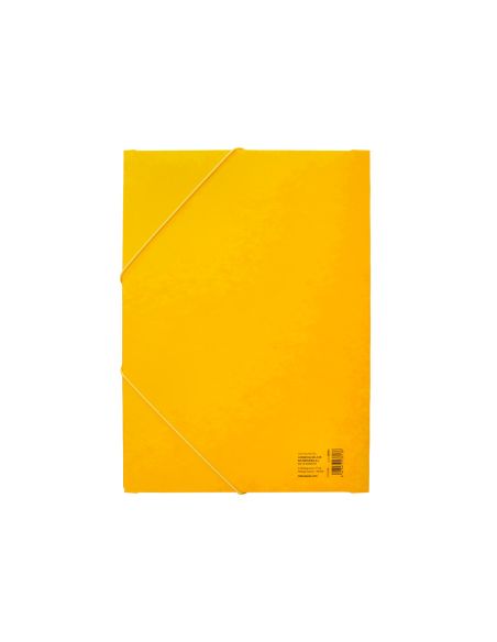 Carpeta Liderpapel Gomas Tres Solapas Carton Simil Prespan Folio Color Amarillo