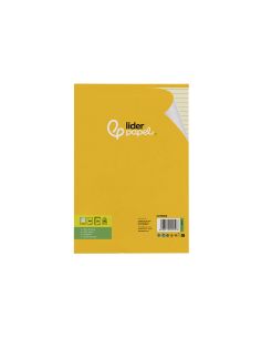 Bloc Notas Liderpapel Encolado A4 Rayado Horizontal 50 Hojas 80 Gr Color Amarillo 2