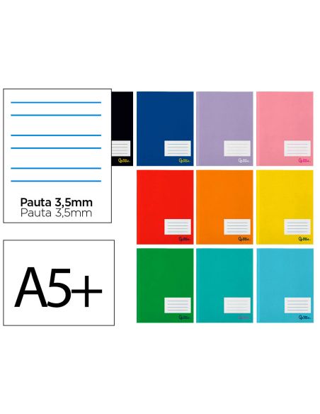 Libreta Liderpapel Smart A5 Plus 32 Hojas 75Gr Pauta 4 3.5Mm Con Margen Colores Surtidos