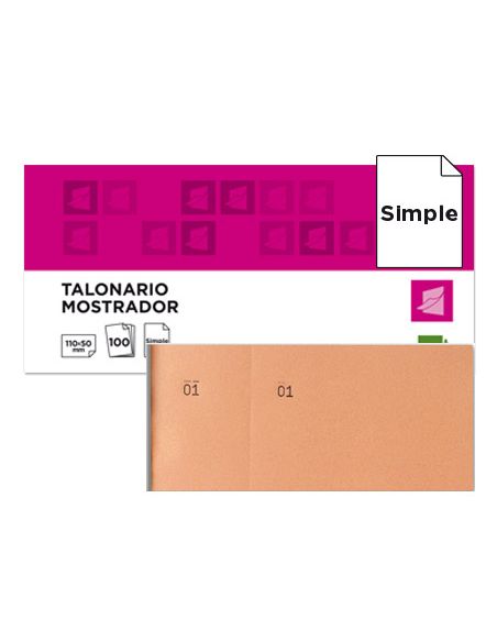 Talonario Liderpapel Mostrador 50X110 Mm Tl10 Naranja Con Matriz
