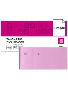 Talonario Liderpapel Mostrador 50X110 Mm Tl11 Rosa Con Matriz
