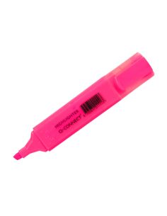 Rotulador Q-Connect Fluorescente Rosa Punta Biselada 2