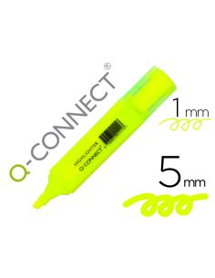 Rotulador Q-Connect Fluorescente Amarillo Punta Biselada