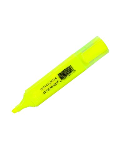 Rotulador Q-Connect Fluorescente Amarillo Punta Biselada