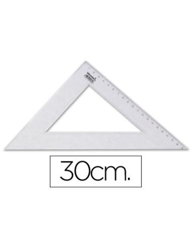 Escuadra Liderpapel 30 Cm Plastico Cristal