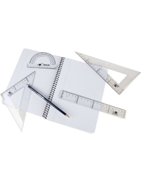 Escuadra Liderpapel 30 Cm Plastico Cristal