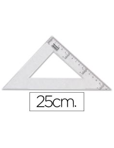 Escuadra Liderpapel 25 Cm Plastico Cristal