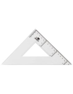 Escuadra Liderpapel 25 Cm Plastico Cristal 2