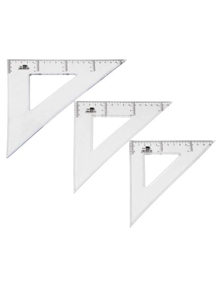 Escuadra Liderpapel 25 Cm Plastico Cristal