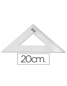 Escuadra Liderpapel 20 Cm Plastico Cristal