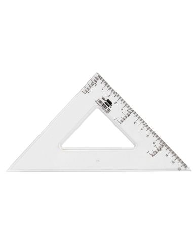 Escuadra Liderpapel 20 Cm Plastico Cristal