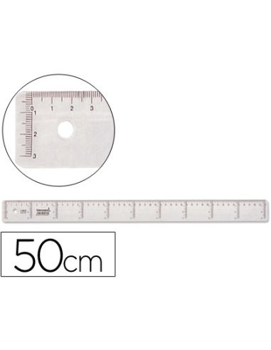 Regla Liderpapel Plastico Cristal 50 Cm